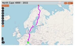 Parcours de la NorthCape4000 2022